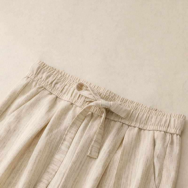 Nimara Ritual Summer Casual Minimalist Drawstring Solid Ankle Pants Women's Straight Leg Pants With Pockets