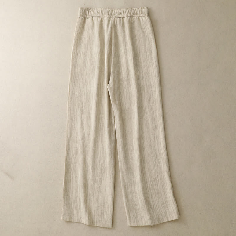 Nimara Ritual Summer Casual Minimalist Drawstring Solid Ankle Pants Women's Straight Leg Pants With Pockets
