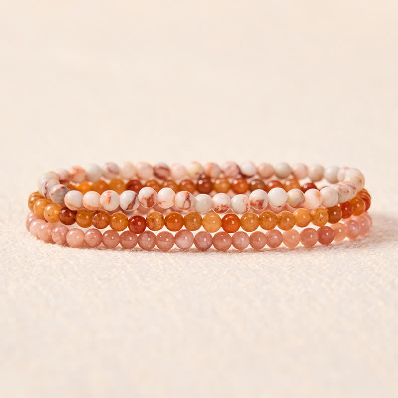 Nimara Ritual 3pcs "Build Quiet Confidence" Yellow Aventurine Optimism Bracelet Includes Gift Message Card
