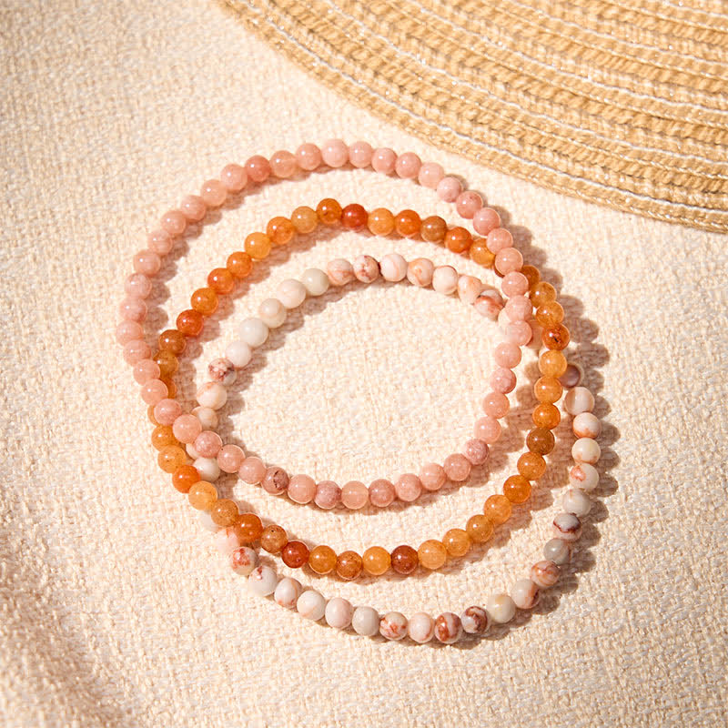Nimara Ritual 3pcs "Build Quiet Confidence" Yellow Aventurine Optimism Bracelet Includes Gift Message Card