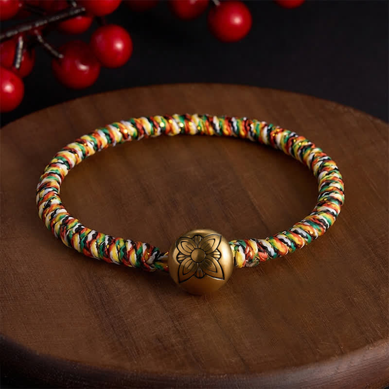 Nimara Ritual Hand-woven Colorful String Lotus Balance Braided Bracelet