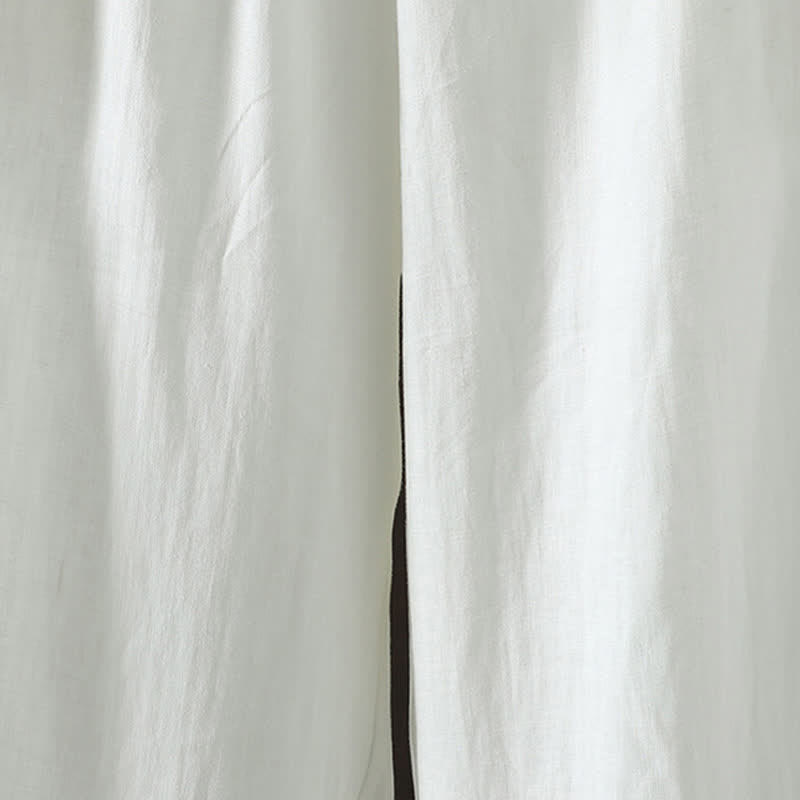 Nimara Ritual Summer Casual Minimalist Drawstring Solid Cotton Linen Ankle Pants Women's Straight Leg Pants With Pocket