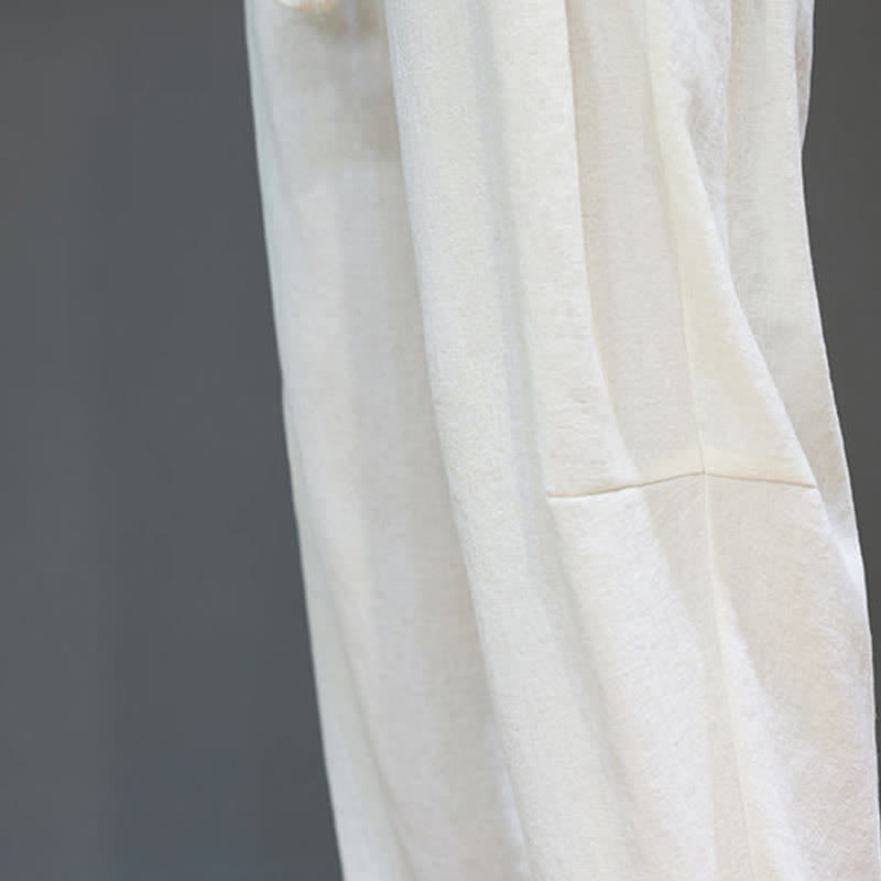 Nimara Ritual Summer Casual Minimalist Drawstring Solid Ankle Pants Men's Straight Leg Pants With Pocket