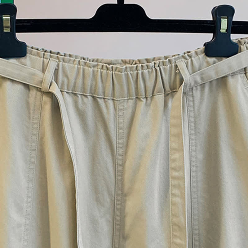 Nimara Ritual Spring Casual Minimalist Drawstring Solid Long Pants Women's Harem Pants With Pockets
