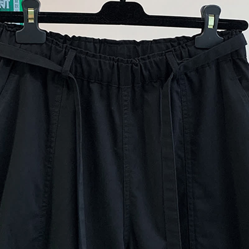 Nimara Ritual Spring Casual Minimalist Drawstring Solid Long Pants Women's Harem Pants With Pockets