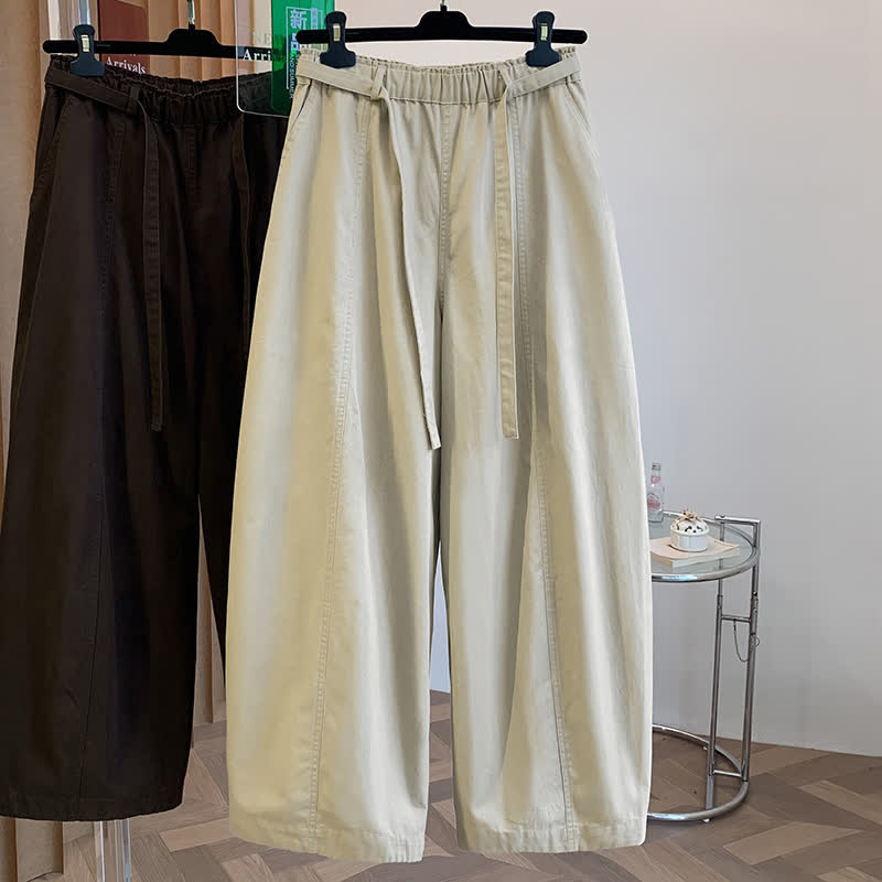 Nimara Ritual Spring Casual Minimalist Drawstring Solid Long Pants Women's Harem Pants With Pockets