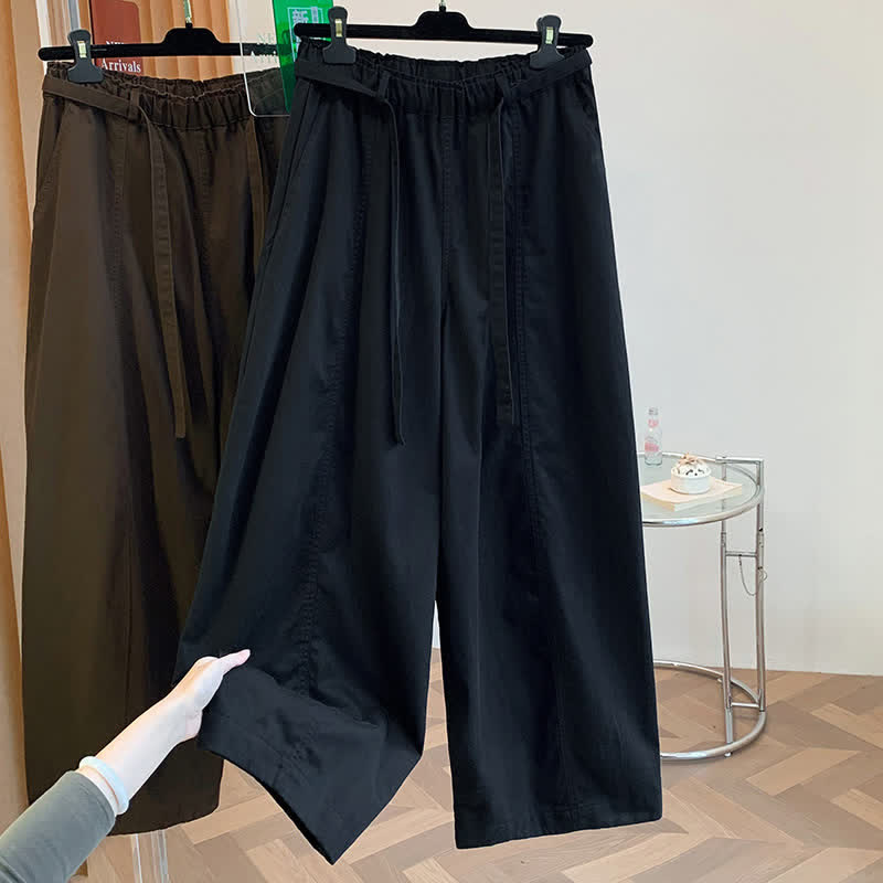 Nimara Ritual Spring Casual Minimalist Drawstring Solid Long Pants Women's Harem Pants With Pockets