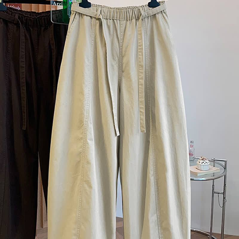 Nimara Ritual Spring Casual Minimalist Drawstring Solid Long Pants Women's Harem Pants With Pockets