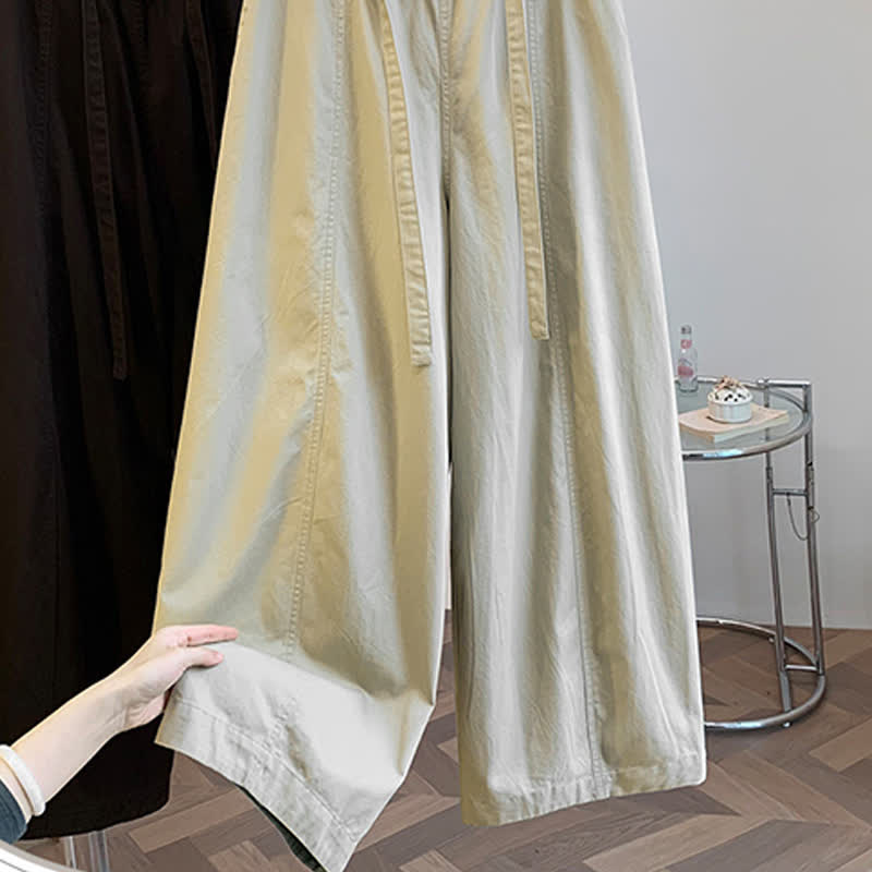 Nimara Ritual Spring Casual Minimalist Drawstring Solid Long Pants Women's Harem Pants With Pockets
