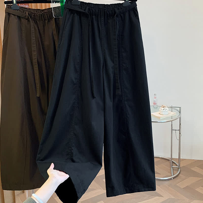 Nimara Ritual Spring Casual Minimalist Drawstring Solid Long Pants Women's Harem Pants With Pockets