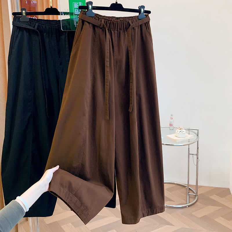 Nimara Ritual Spring Casual Minimalist Drawstring Solid Long Pants Women's Harem Pants With Pockets
