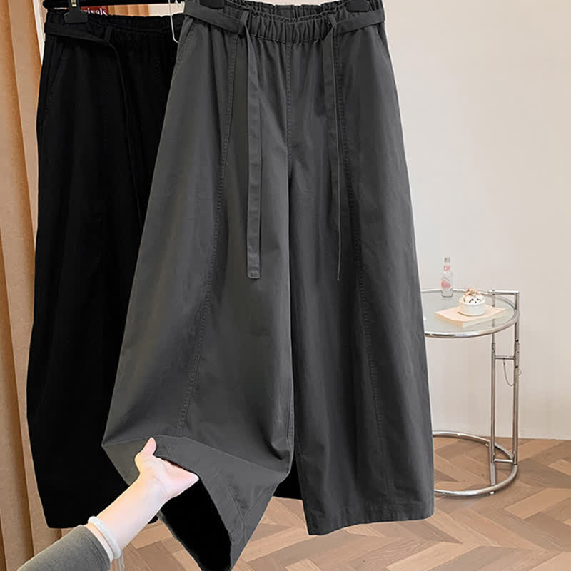 Nimara Ritual Spring Casual Minimalist Drawstring Solid Long Pants Women's Harem Pants With Pockets