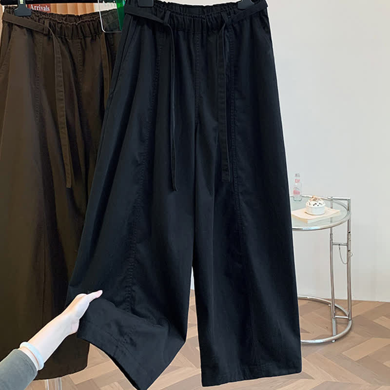 Nimara Ritual Spring Casual Minimalist Drawstring Solid Long Pants Women's Harem Pants With Pockets
