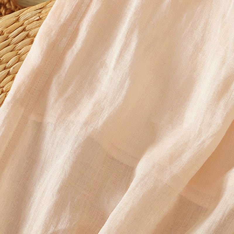Nimara Ritual Summer Casual Boho Drawstring Solid Capri Pants Women's Wide Leg Pants With Pockets
