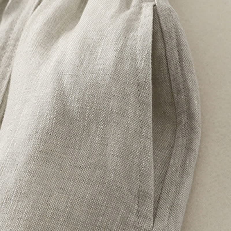 Nimara Ritual Summer Casual Minimalist Drawstring Solid Cropped Pants Women's Wide Leg Pants With Pockets