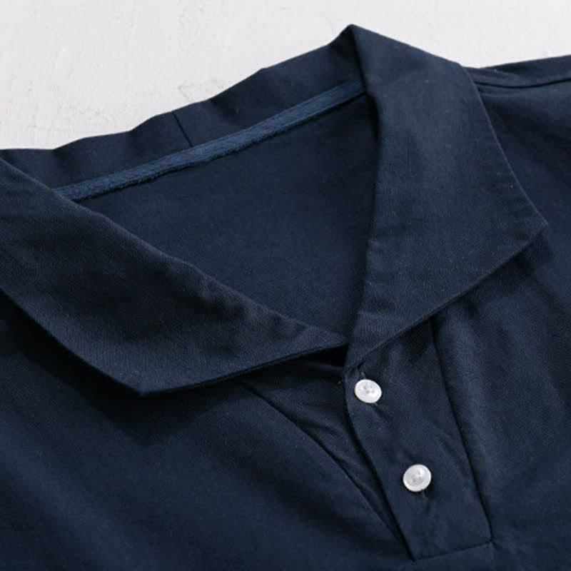 Nimara Ritual Summer Casual Minimalist Button-Up Solid Lapel Men's Short Sleeve Shirts