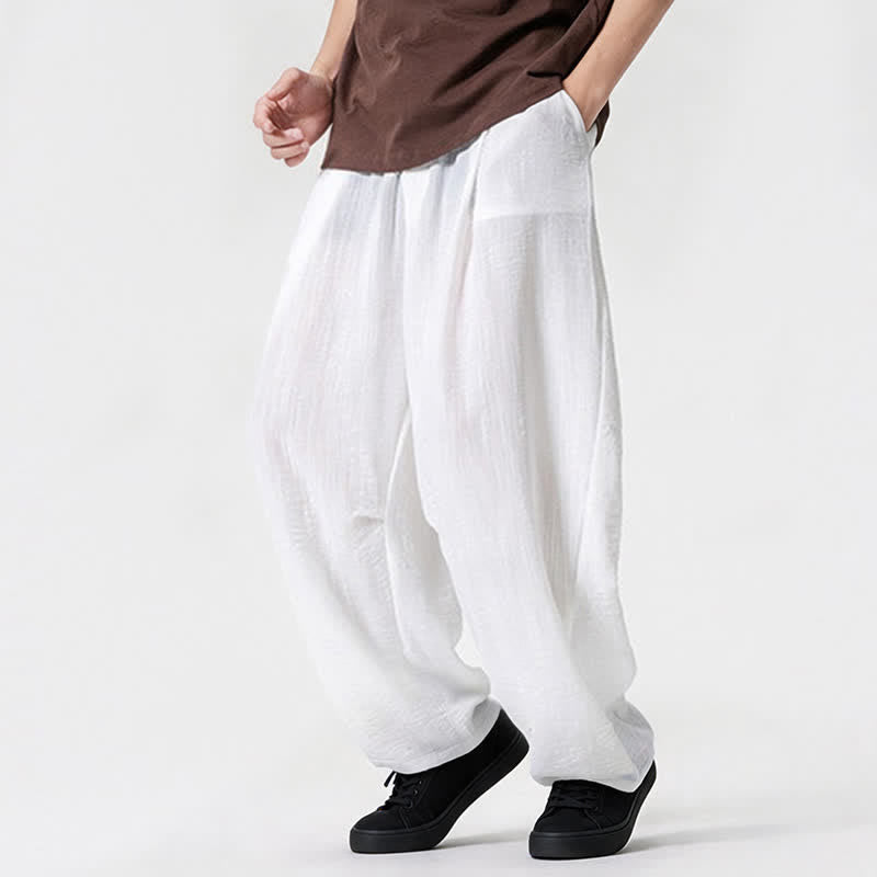 Nimara Ritual Spring Summer Casual Minimalist Drawstring Solid Long Pants Men's Straight Leg Pants With Pocket