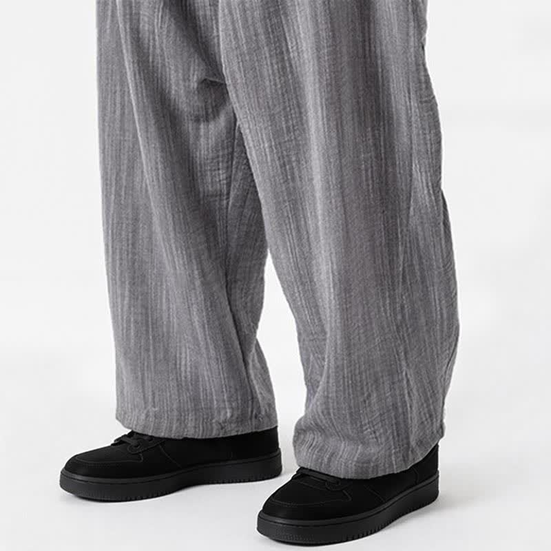 Nimara Ritual Spring Summer Casual Minimalist Drawstring Solid Long Pants Men's Straight Leg Pants With Pocket