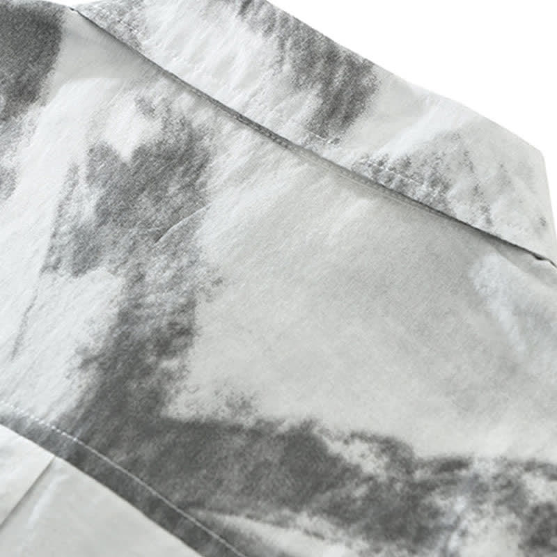 Nimara Ritual Summer Casual Button-Up Abstract Men's Short Sleeve Shirts With Pocket