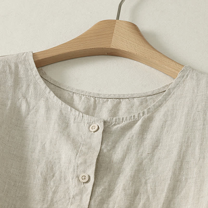 Nimara Ritual Summer Casual Minimalist Button-Up Geometric Women's Sleeveless Shirts Tank Top
