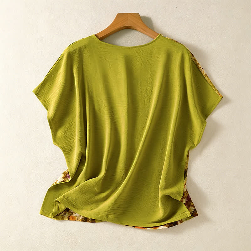 Nimara Ritual Summer Casual Vintage Tang Style Pankou Floral Sunflowers Women's Short Sleeve Shirts