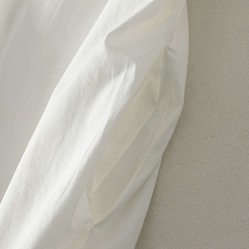 Nimara Ritual Summer Casual Elegant Tie Neck Solid Ruffled Hem Women's Short Sleeve Dress