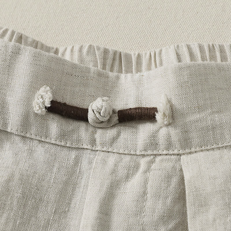 Nimara Ritual Summer Casual Minimalist Solid Cropped Pants Pleated Women's Harem Pants With Pockets