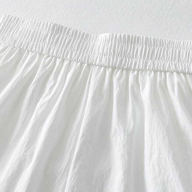 Nimara Ritual Summer Casual Minimalist Solid Ruffled Hem Ankle Pants Women's Harem Pants With Pockets