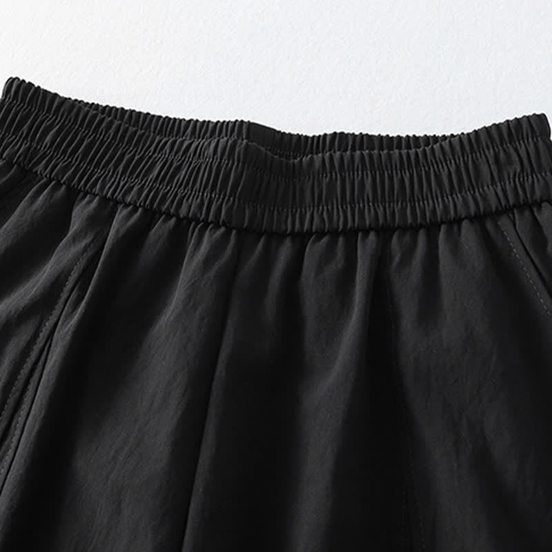 Nimara Ritual Summer Casual Minimalist Solid Ruffled Hem Ankle Pants Women's Harem Pants With Pockets