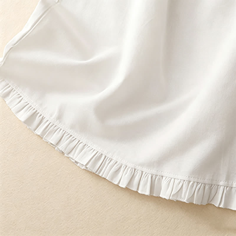 Nimara Ritual Summer Casual Minimalist Drawstring Ruffled Lace-up Solid Women's Skirts With Pocket