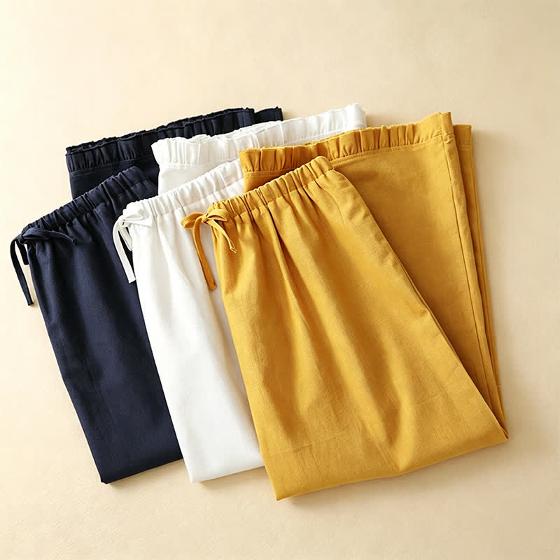 Nimara Ritual Summer Casual Minimalist Drawstring Ruffled Lace-up Solid Women's Skirts With Pocket