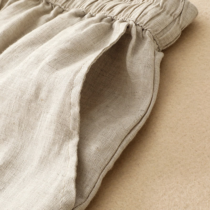 Nimara Ritual Summer Casual Minimalist Drawstring Embroidery Wavy Lines Geometric Women's Shorts With Pockets