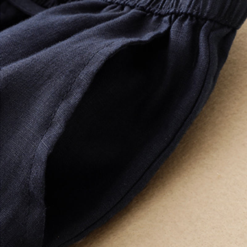 Nimara Ritual Summer Casual Minimalist Drawstring Embroidery Wavy Lines Geometric Women's Shorts With Pockets