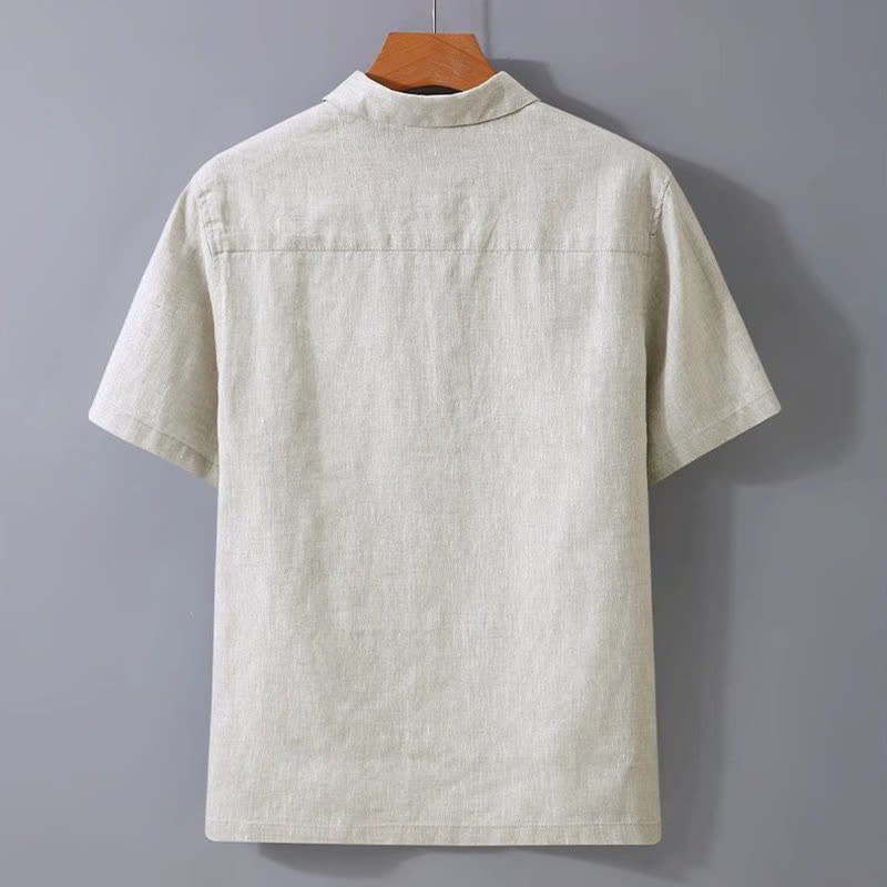 Nimara Ritual Summer Casual Minimalist Button-Up Solid Men's Short Sleeve Shirts