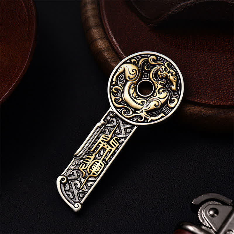 Nimara Ritual Copper Dragon Strength Vintage Coin Pendant Necklace