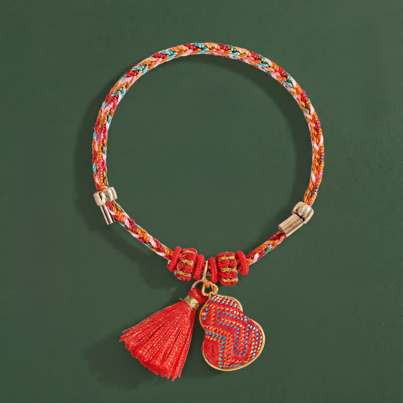 Nimara Ritual Five Color Red String Song Brocade Gourd Protection Bracelet