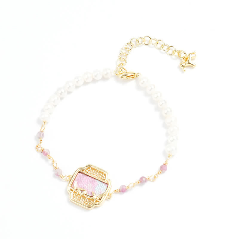 Nimara Ritual Pearl Purity Song Brocade Charm Neo Chinese Bracelet