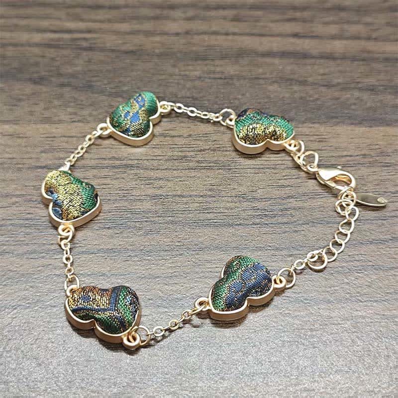 Nimara Ritual Song Brocade Gourd Water Ripples Good Fortune Chinese Vintage Bracelet