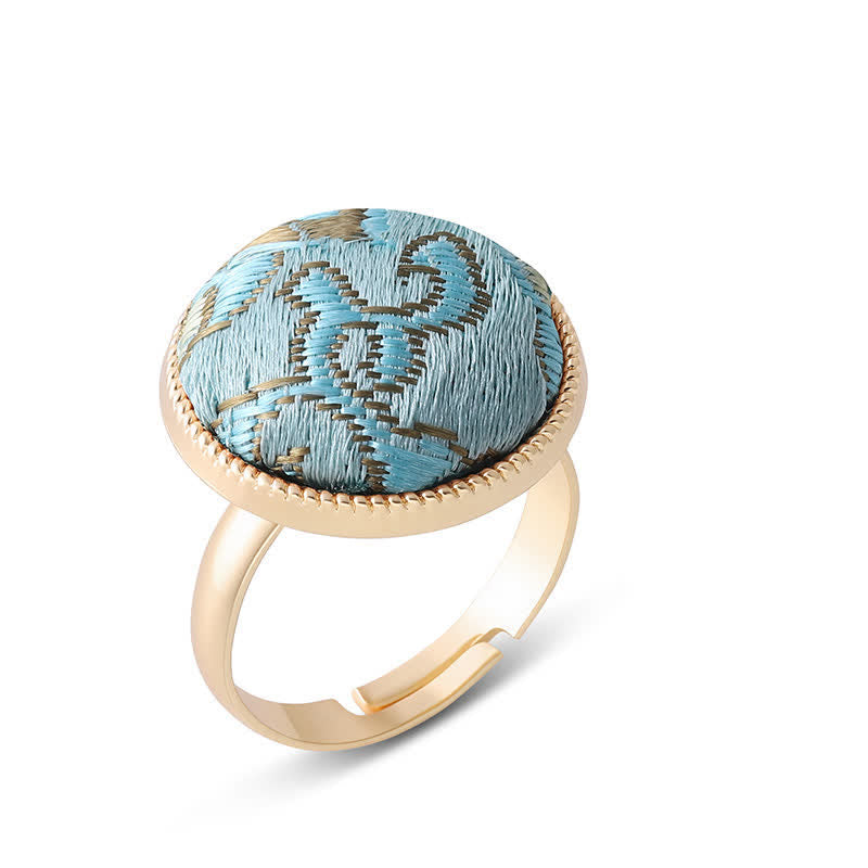 Nimara Ritual Song Brocade Embroidered Round Elegance Ring