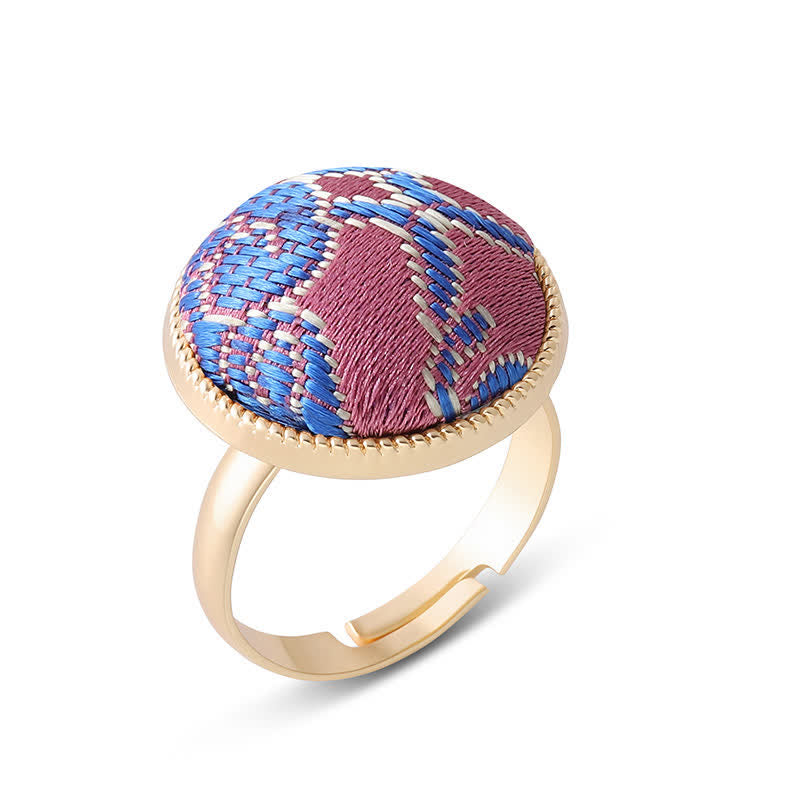 Nimara Ritual Song Brocade Embroidered Round Elegance Ring