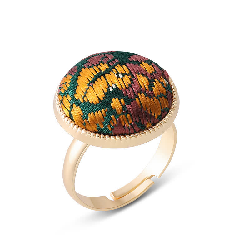 Nimara Ritual Song Brocade Embroidered Round Elegance Ring