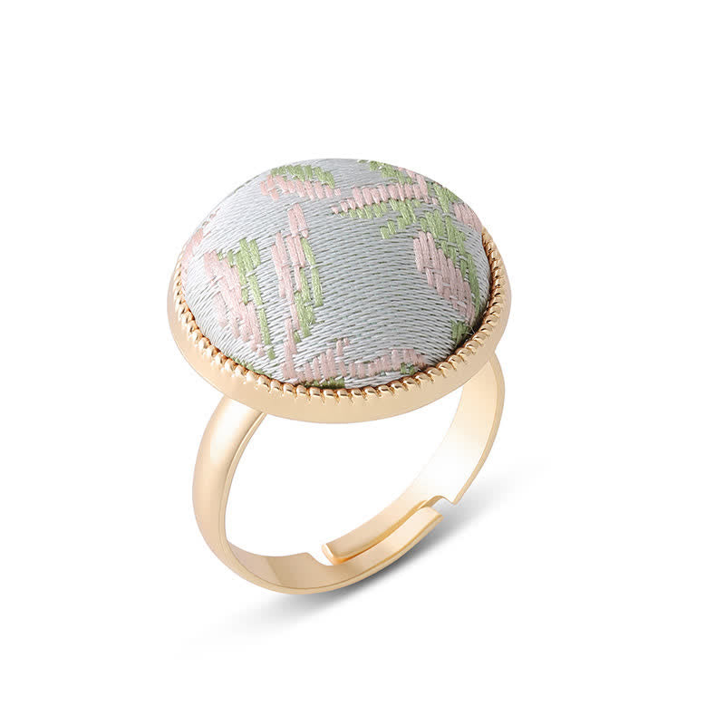 Nimara Ritual Song Brocade Embroidered Round Elegance Ring