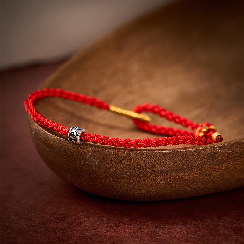 Nimara Ritual Black Red String Yin Yang Protection Hand-Woven Minimalist Bracelet