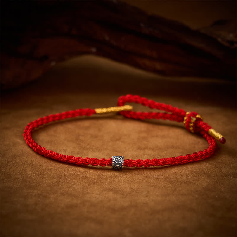 Nimara Ritual Black Red String Yin Yang Protection Hand-Woven Minimalist Bracelet