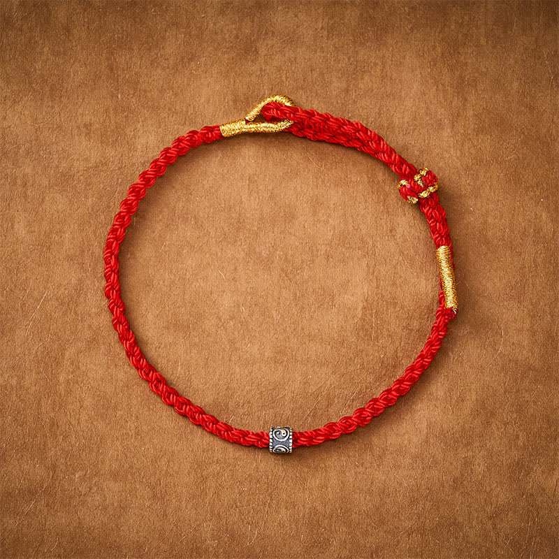 Nimara Ritual Black Red String Yin Yang Protection Hand-Woven Minimalist Bracelet