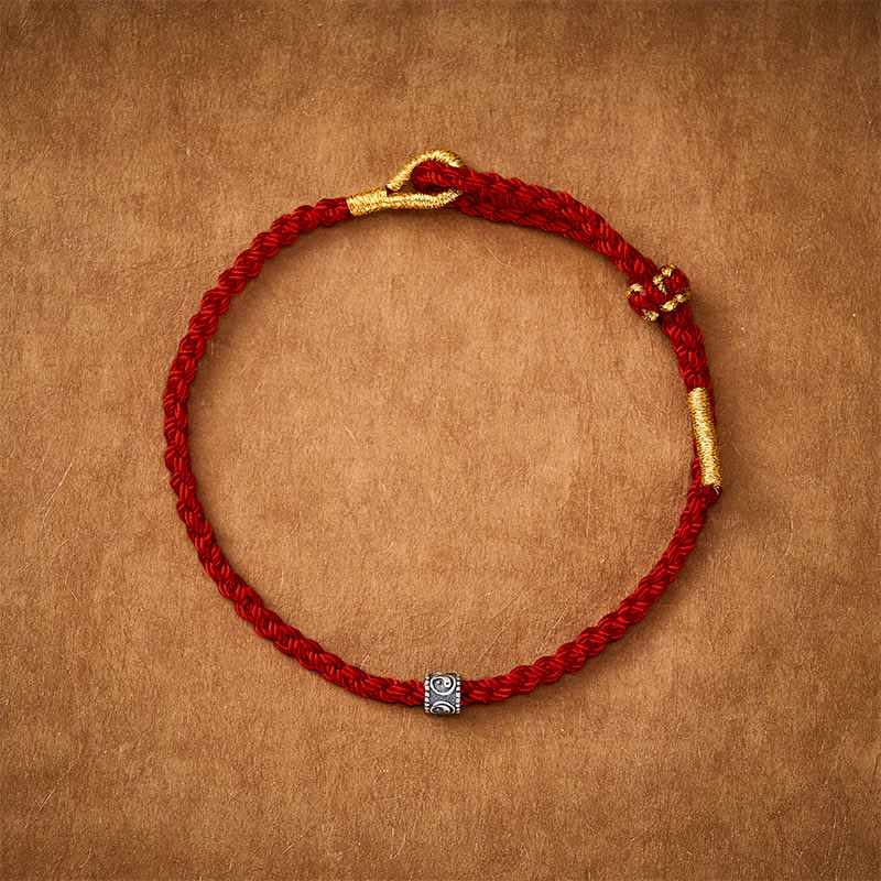 Nimara Ritual Black Red String Yin Yang Protection Hand-Woven Minimalist Bracelet
