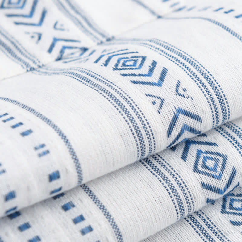 Nimara Ritual Summer Casual Classic Button-Up Striped Men's Short Sleeve Shirts With Patch Pocket