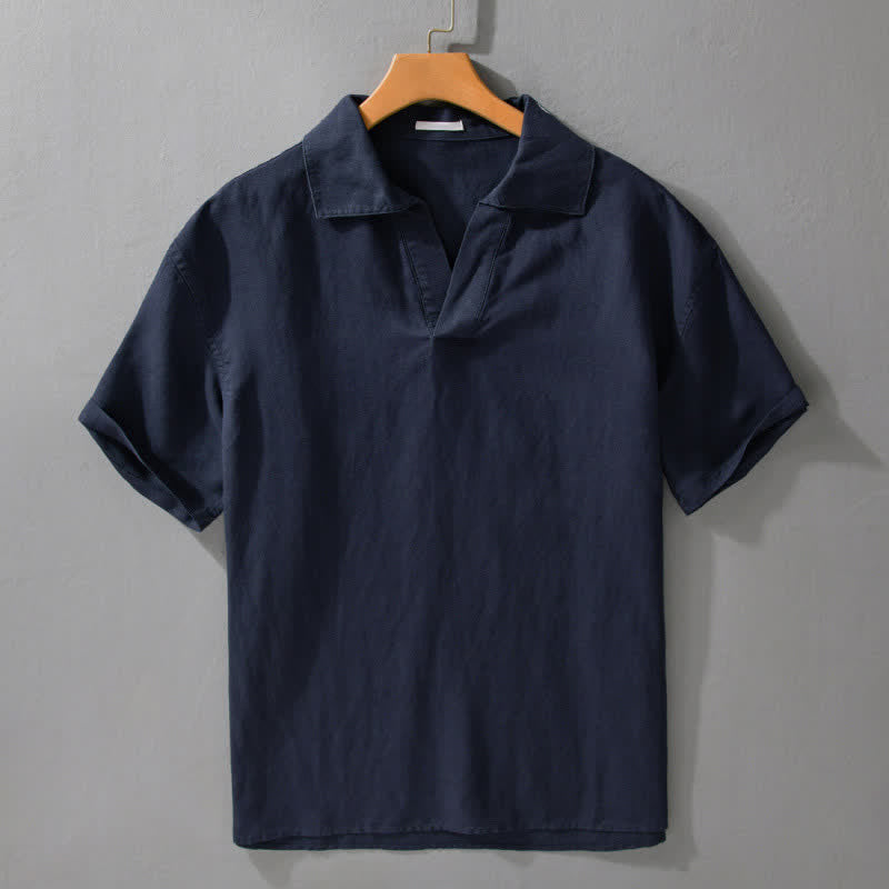 Nimara Ritual Summer Casual Minimalist Solid Men's Short Sleeve Shirts