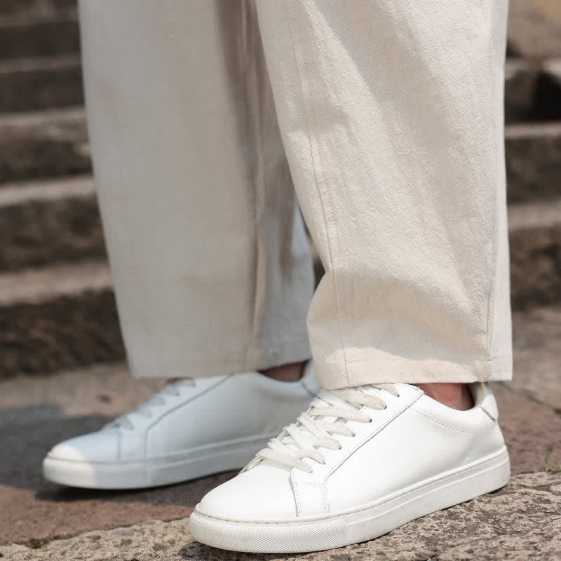 Nimara Ritual Summer Casual Minimalist Drawstring Solid Cotton Long Pants Men's Harem Pants With Pocket