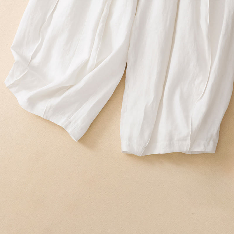 Nimara Ritual Summer Casual Minimalist Solid Cropped Pants Women's Harem Pants With Pocket
